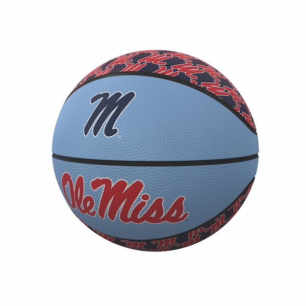 Logo Brands Ole Miss M Lockup Mini Rubber Basketball 176-91MR-C1 - main